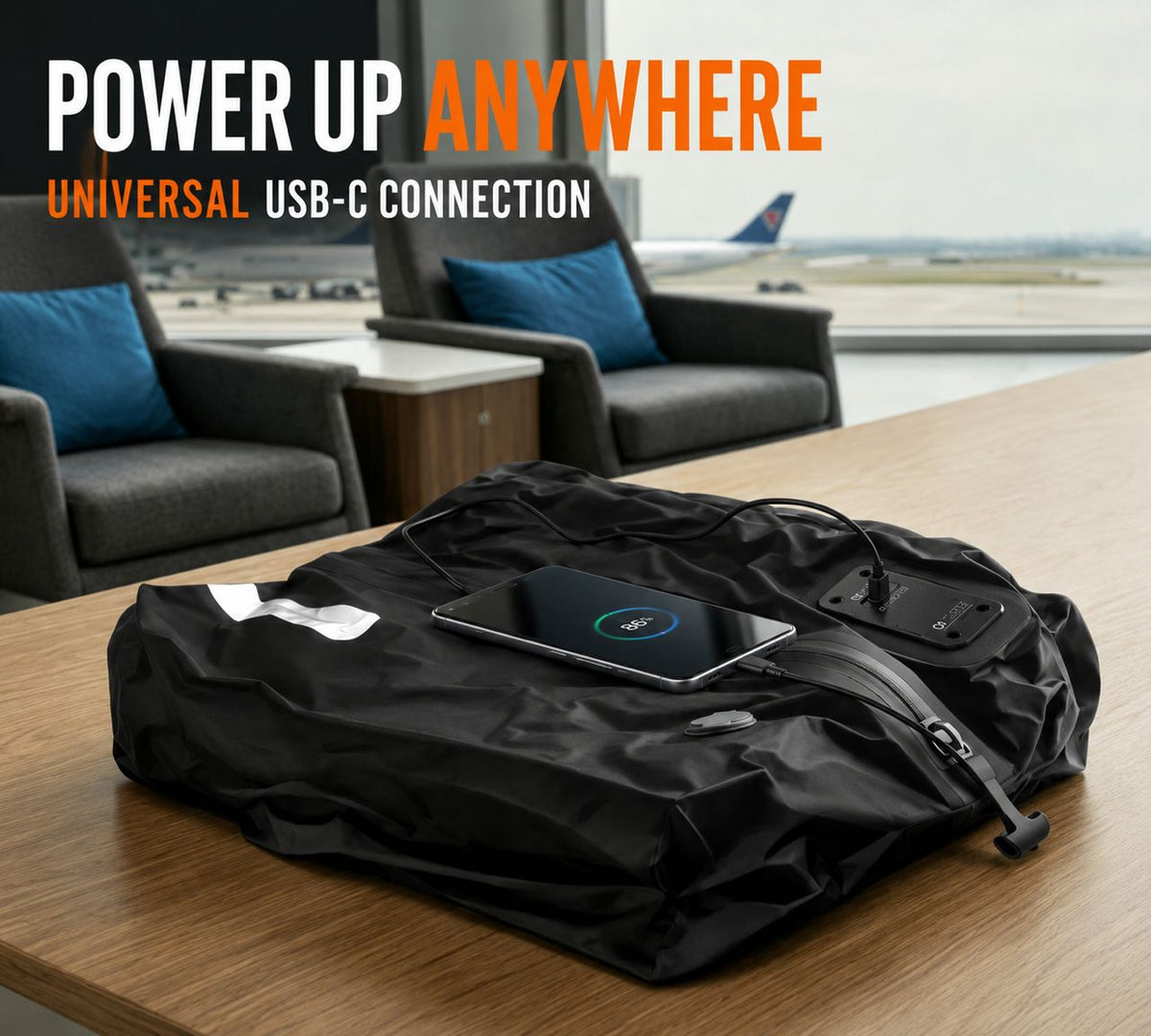 ZOKICO AirPack travel compression bag features and USB-C power